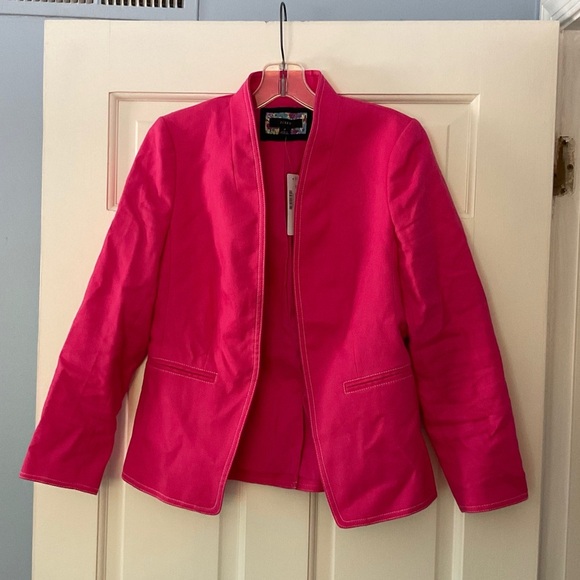 J.Crew Going-out blazer in stretch linen Pink Women’s Size 2 NWT Office Weekend - Picture 3 of 10